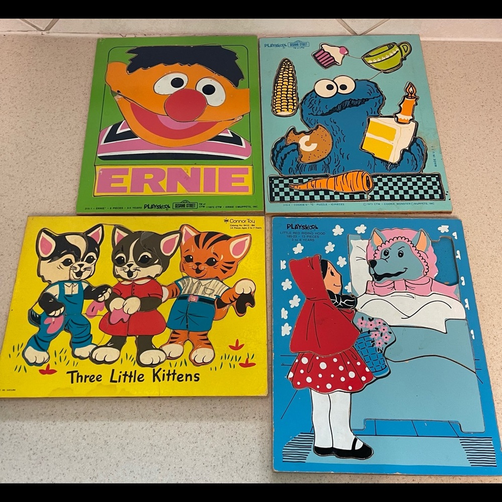 Bundle of 4 vintage Playskool puzzles
